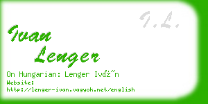 ivan lenger business card